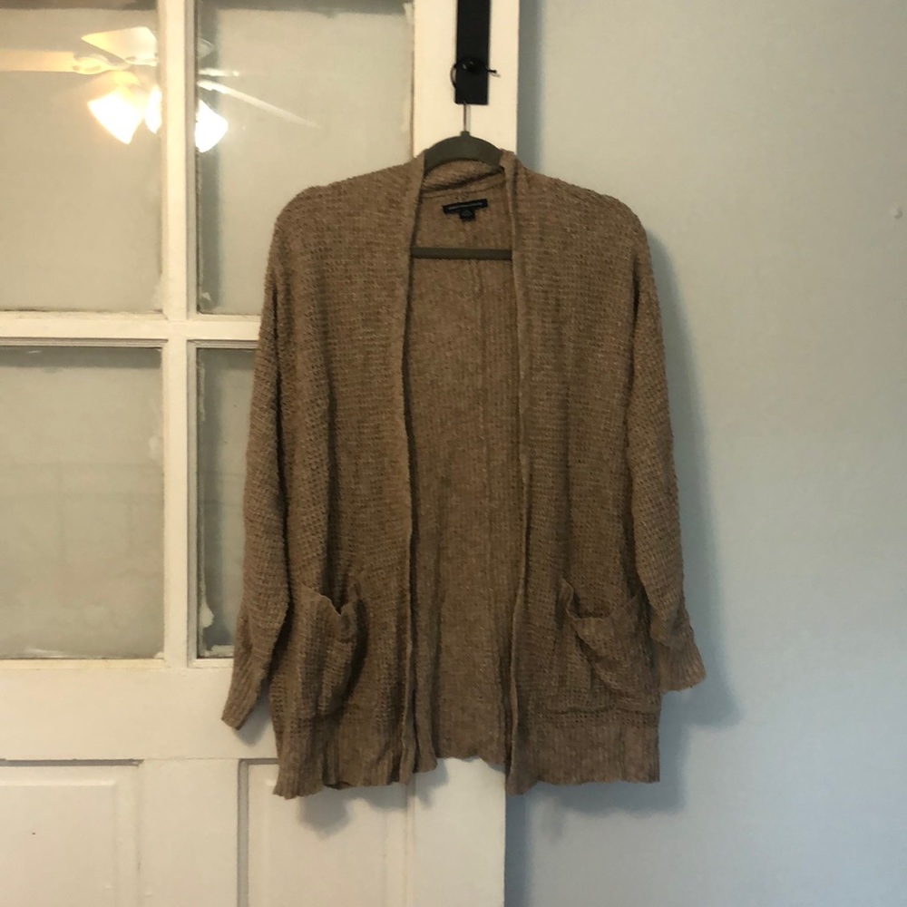 Tan American Eagle cardigan
